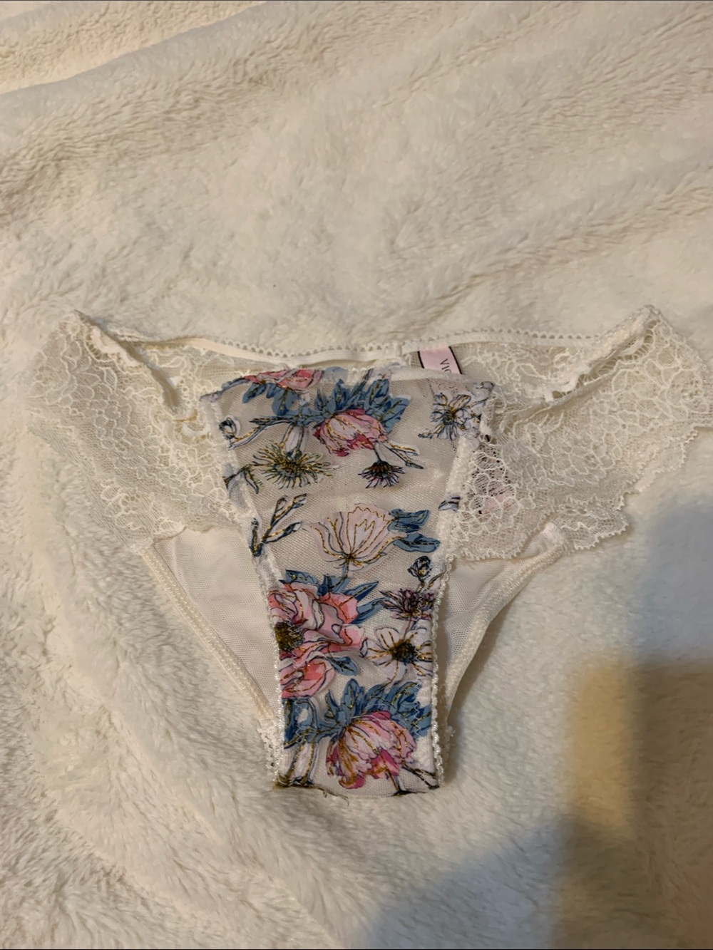 Victoria's Secret Floral white Pink & Blue